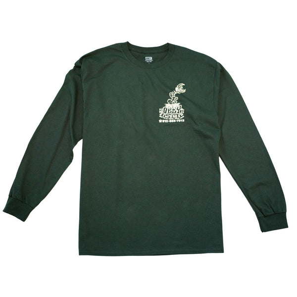 Obey x The Flower Shop ATX Long Sleeve Tee in Forest